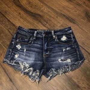 American Eagle Super Stretch Cutoff Denim Short Shorts